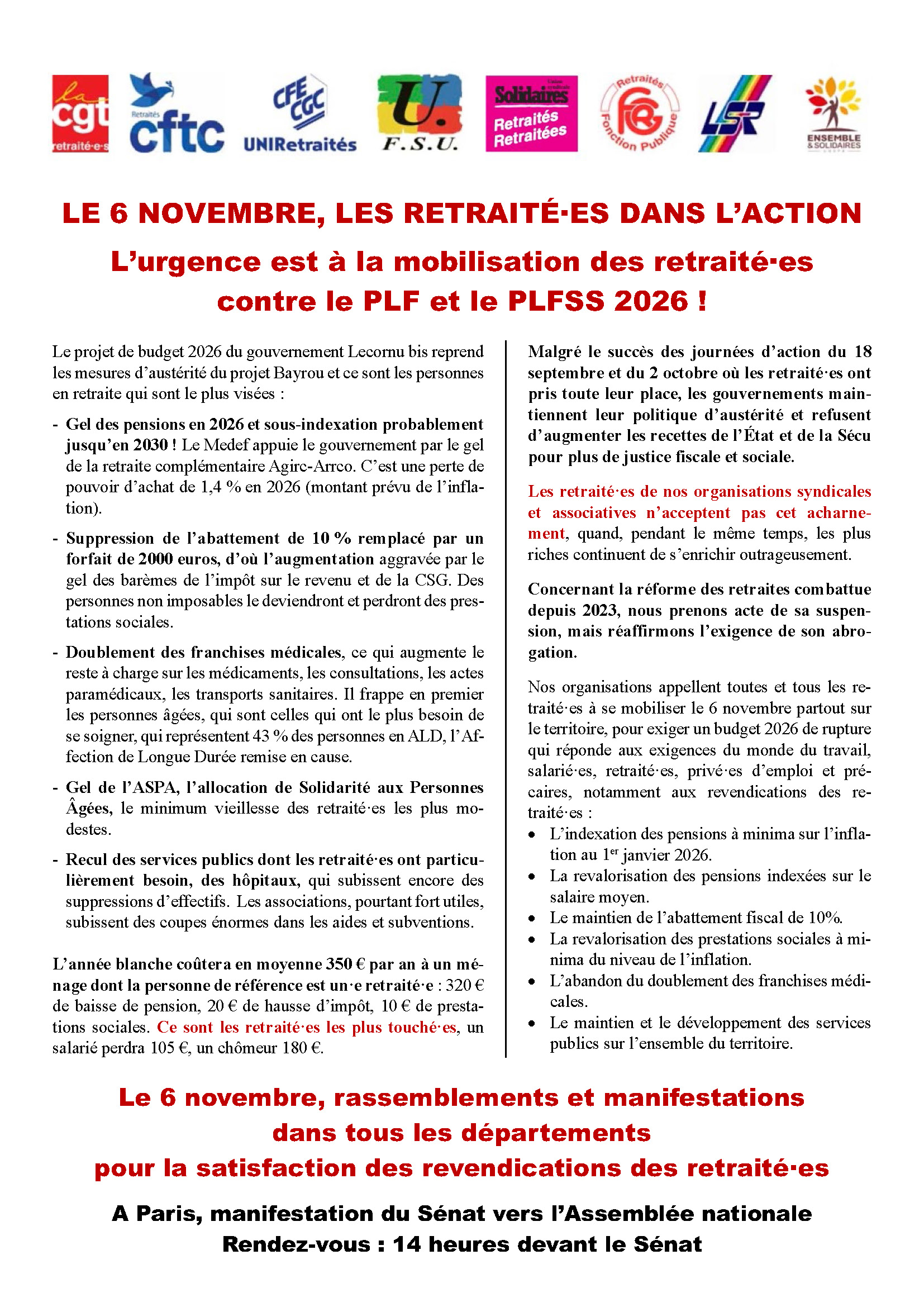 251021 - Tract G9 Appel 6 novembre Paris