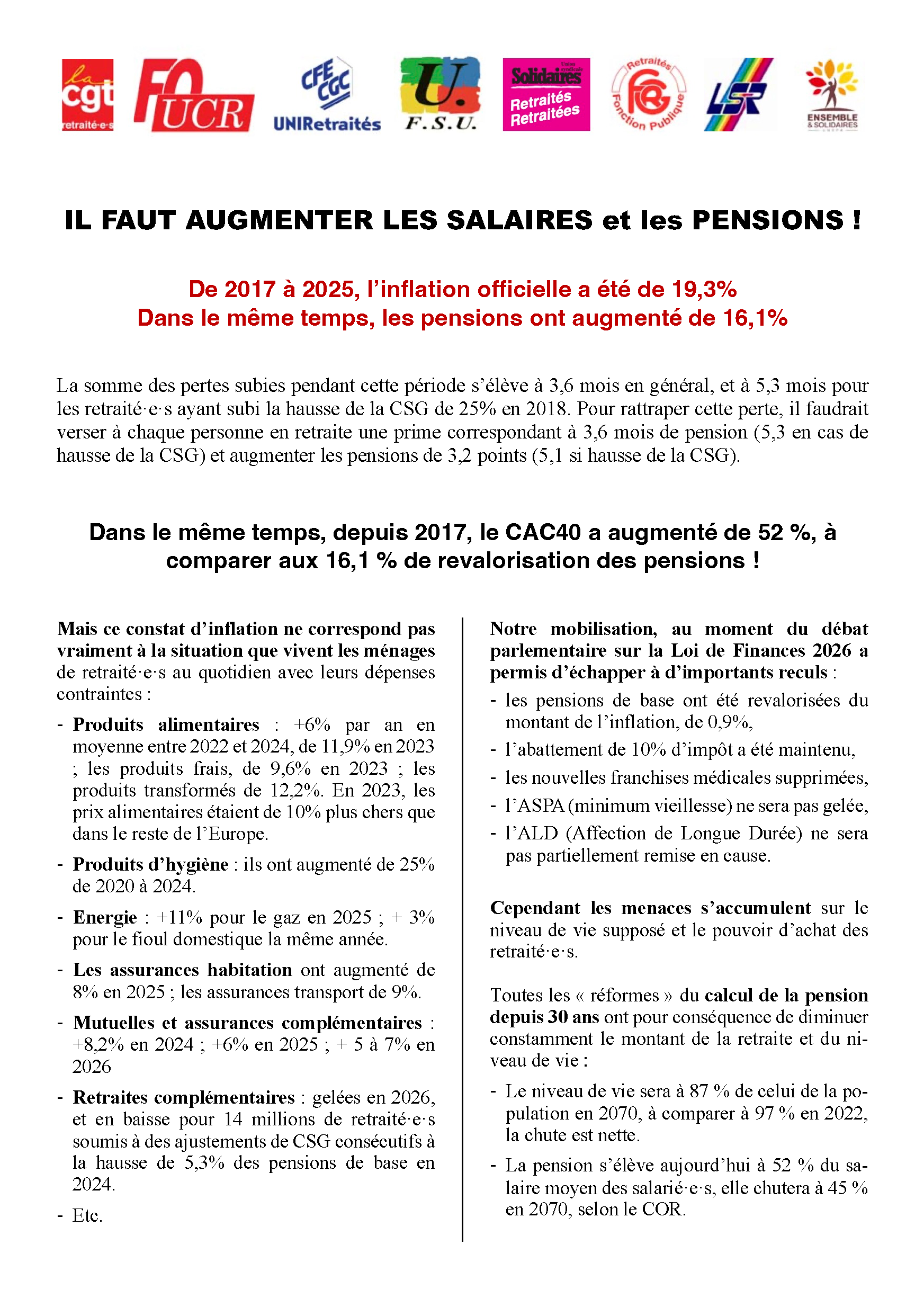 260325- Tract 8 organisations - Pouvoir dachat Page 1