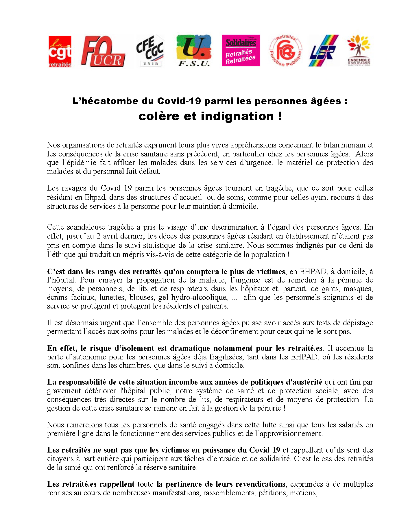 Declaration Groupe des 9